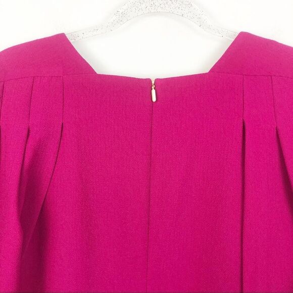 TRINA TURK | Fucshia Cape Dress Short Sleeve Sz 6 - Picture 12 of 12
